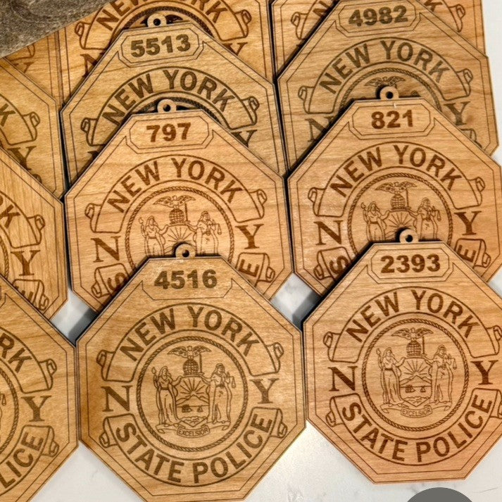 New York State Police Christmas Ornaments - Custom Laser Engraved
