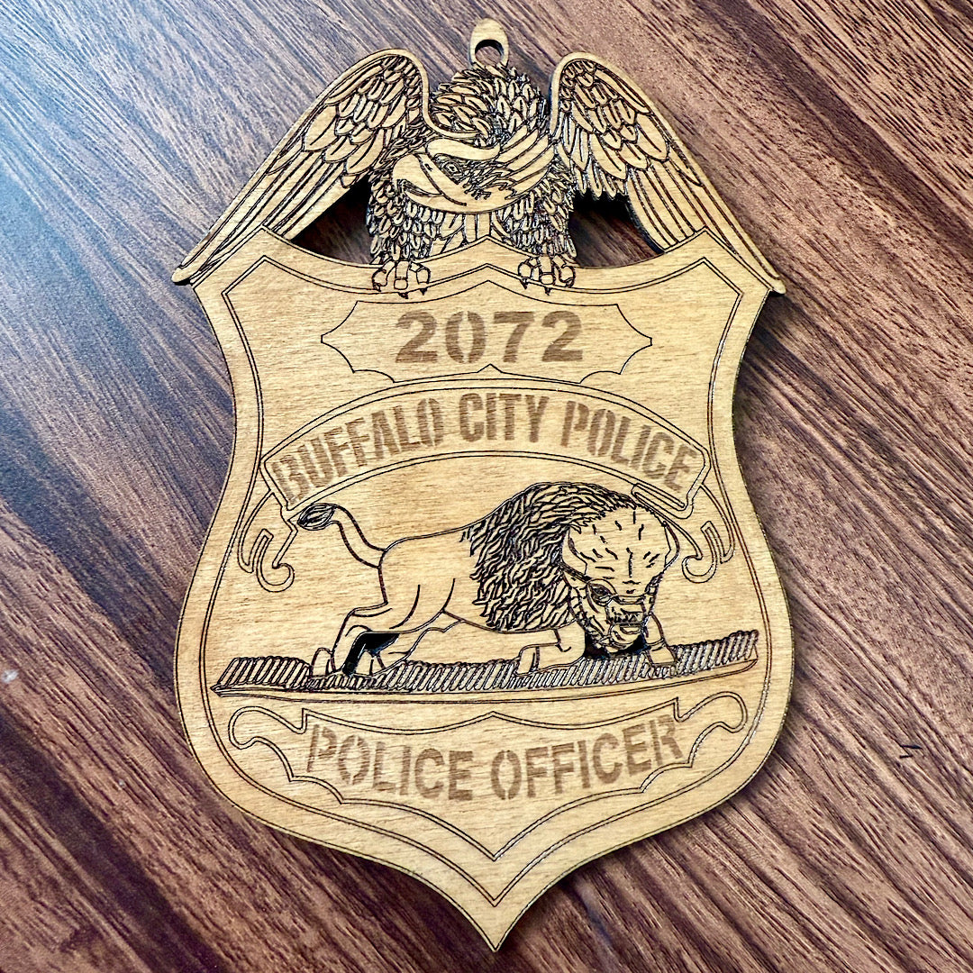 Police Christmas Ornaments - Custom Laser Engraved