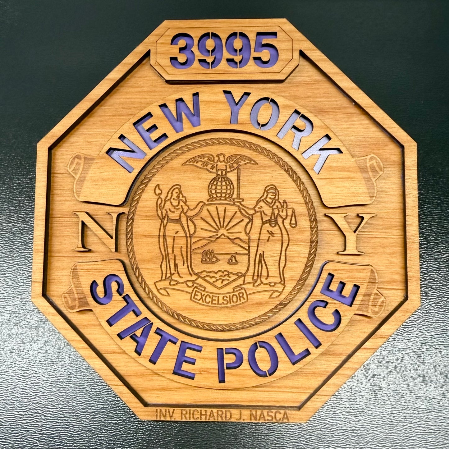 New York State Police 6 inch Engraved Shield