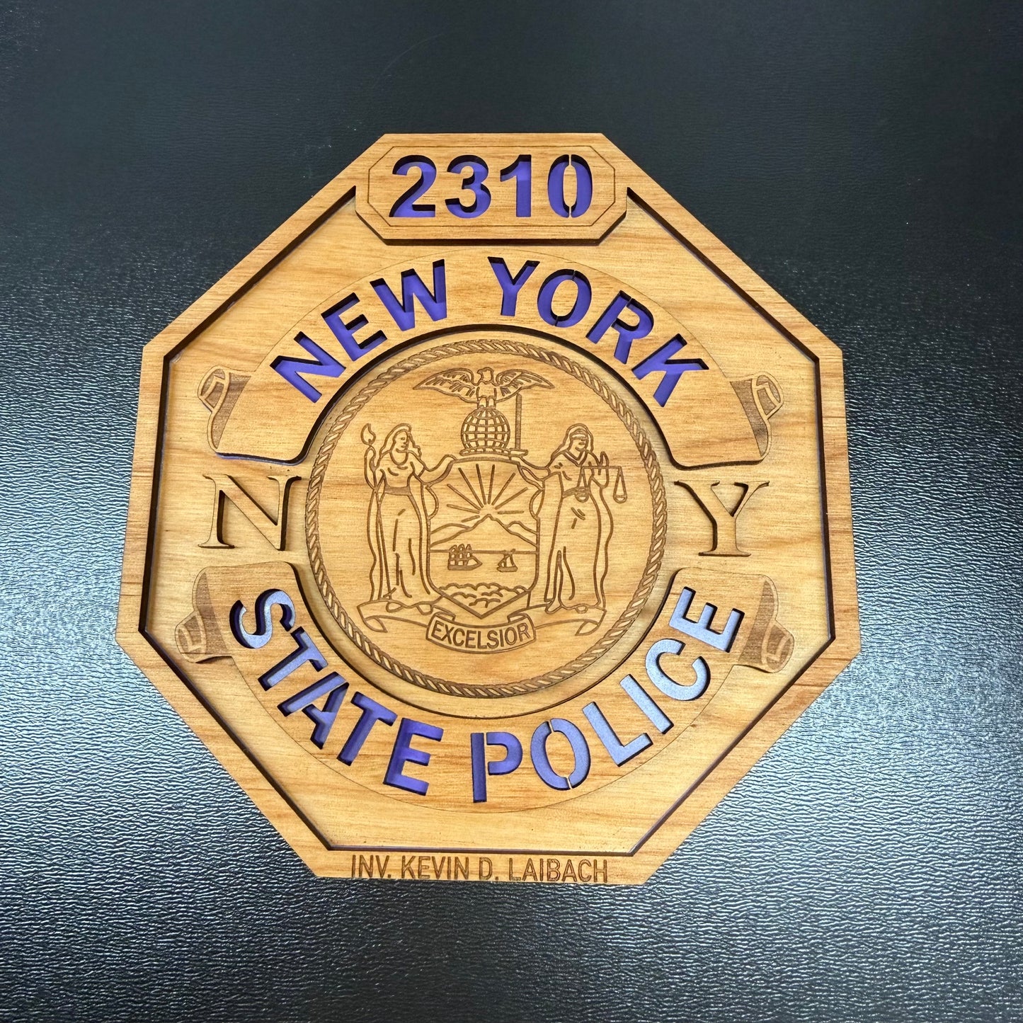 New York State Police 6 inch Engraved Shield