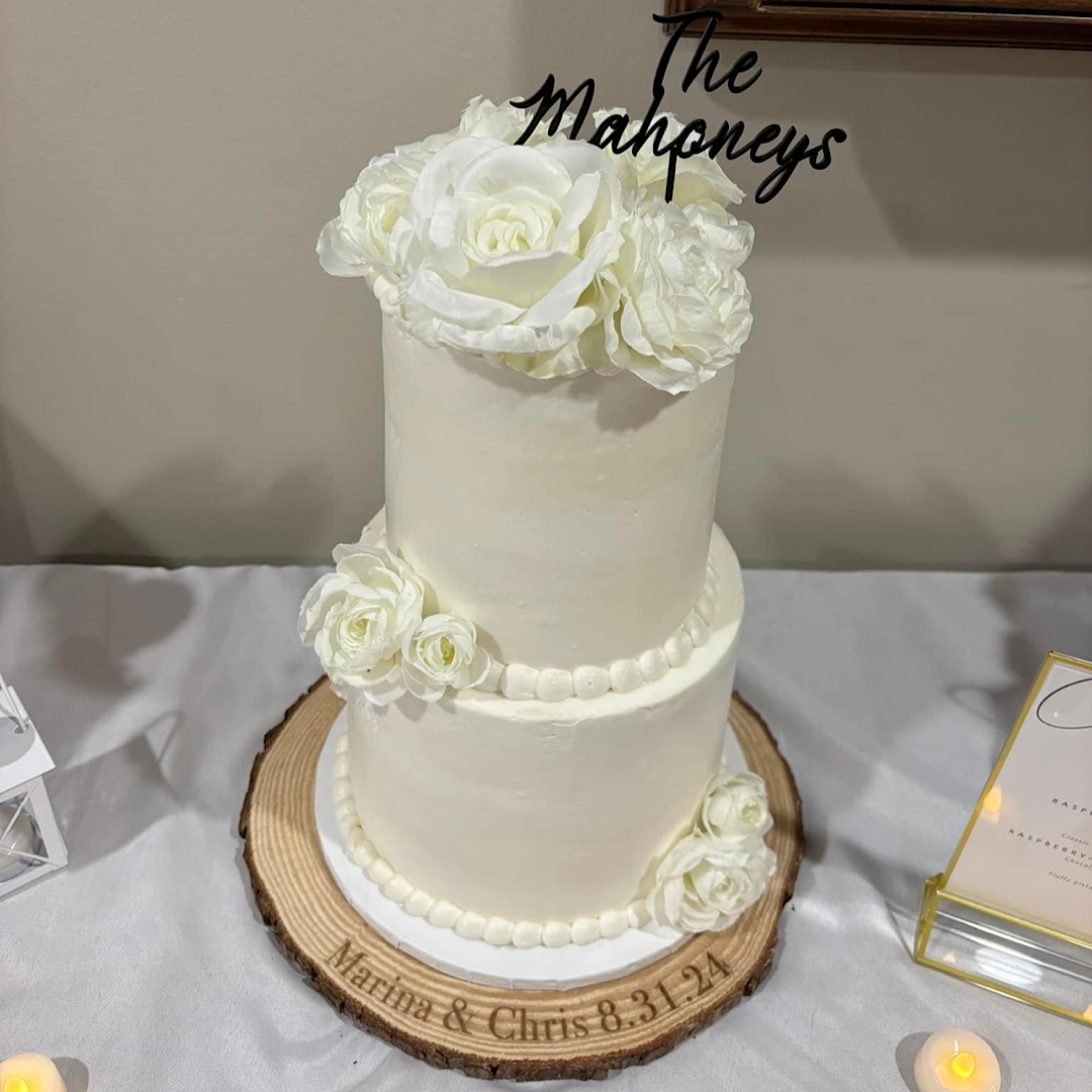 Personalized Wood & Acrylic Wedding Cake Toppers