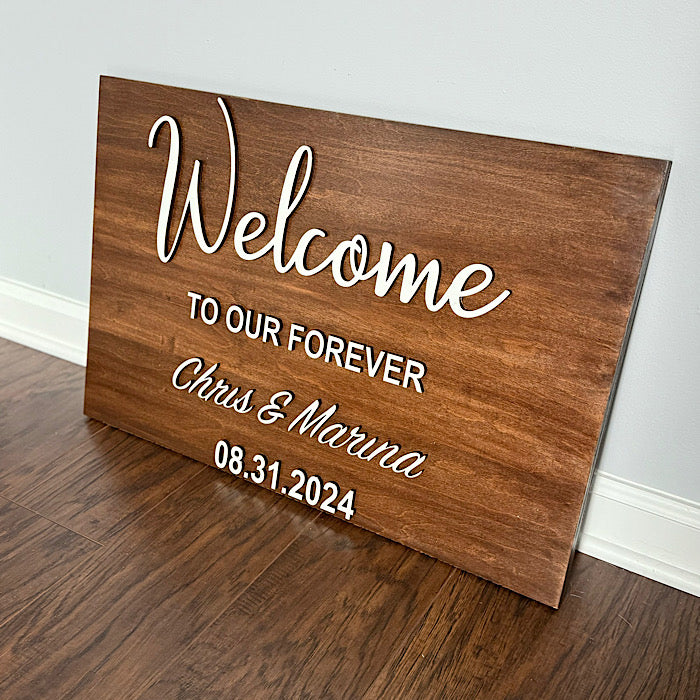 Welcome to our forever Wedding Sign