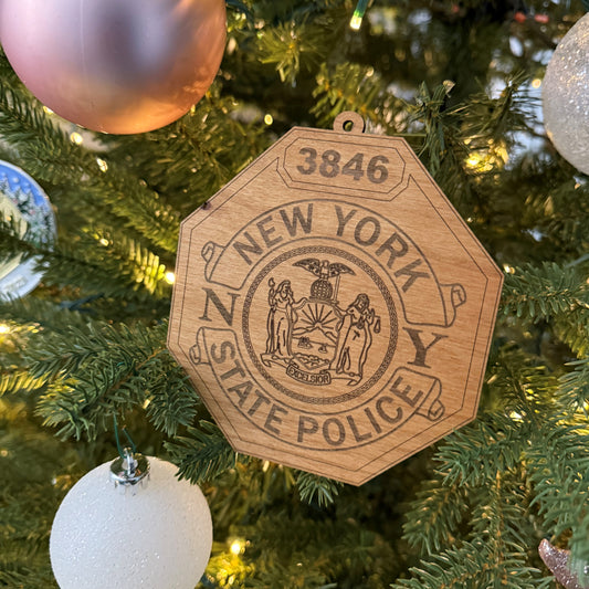 New York State Police Christmas Ornaments - Custom Laser Engraved