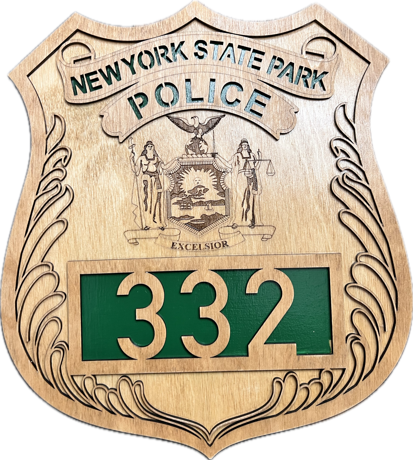 Personalized Police Agency Wooden Shield Replica