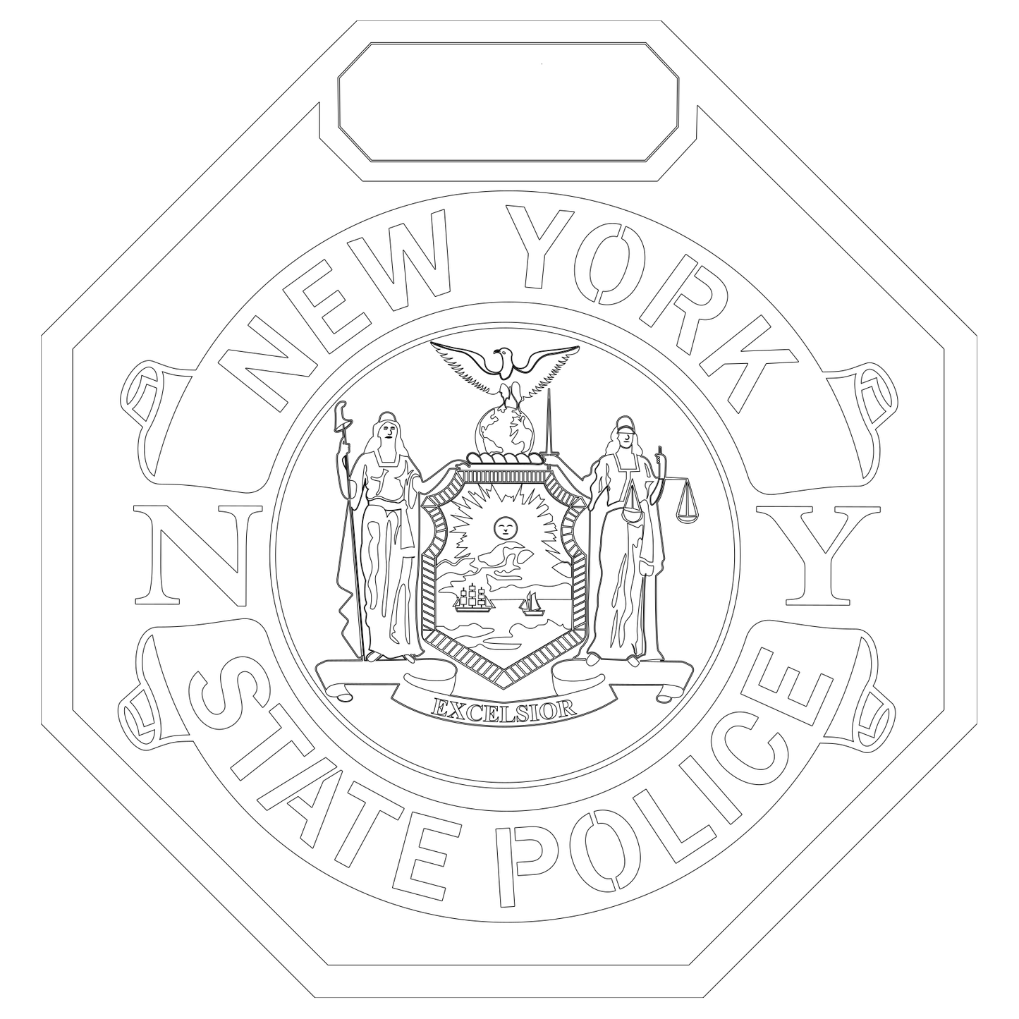 Custom Engraved NYSP Wood Shield – New York State Police Retirement, Promotion & Graduation Gift