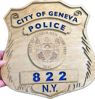 Personalized Police Agency Wooden Shield Replica