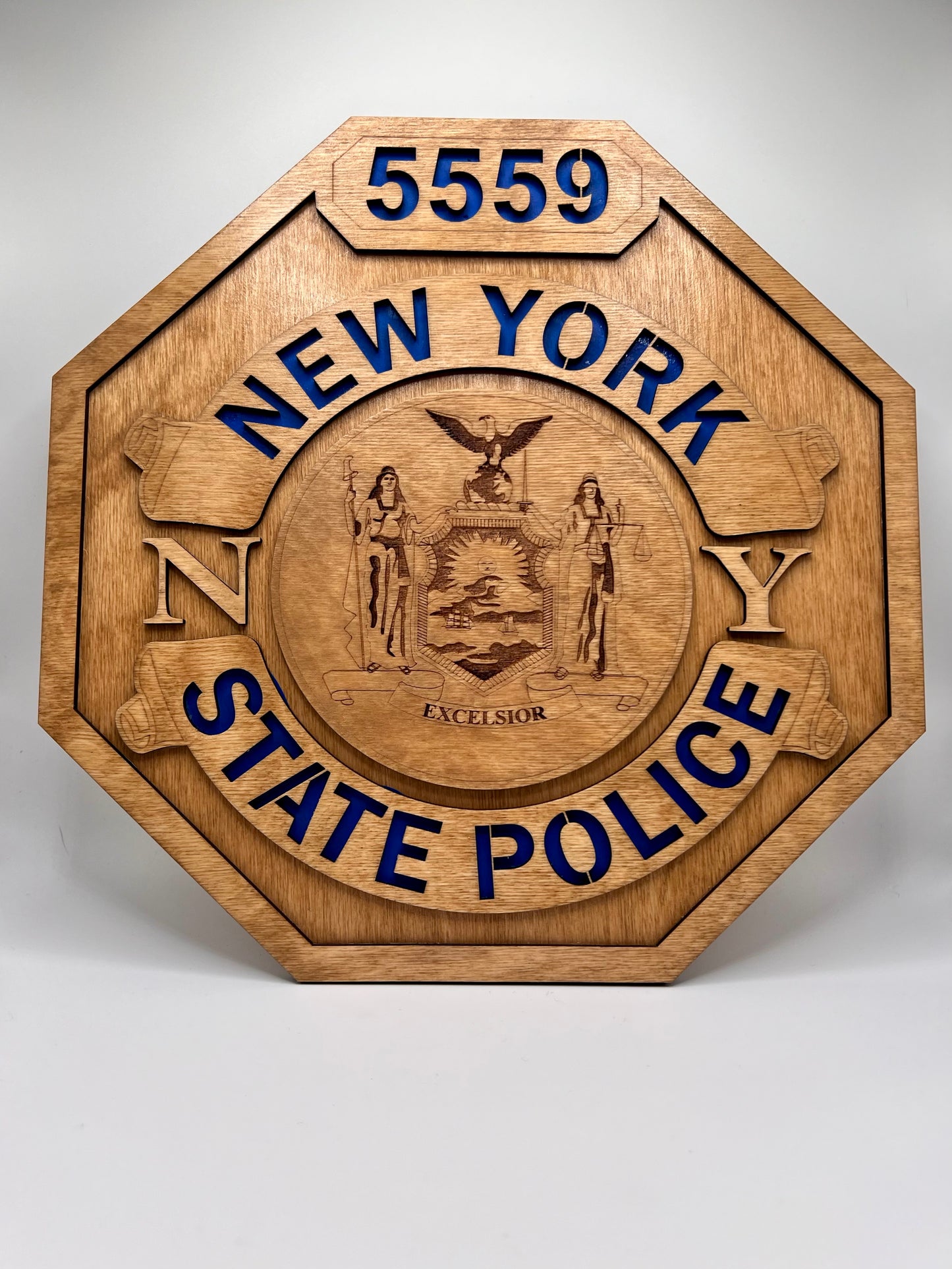 Personalized Police Agency Wooden Shield Replica