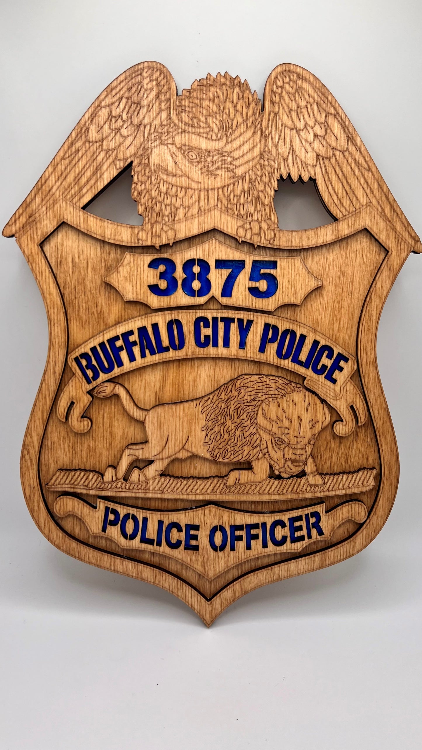 Personalized Police Agency Wooden Shield Replica