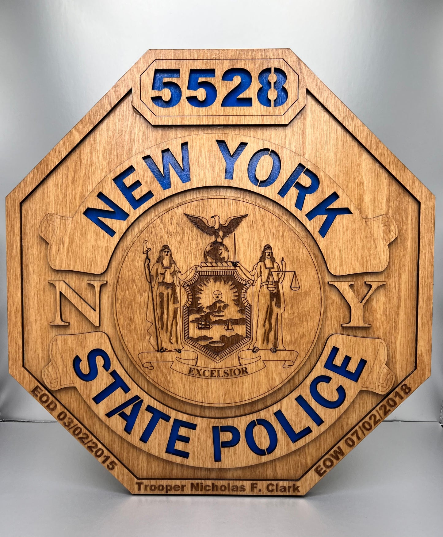 Personalized Police Agency Wooden Shield Replica